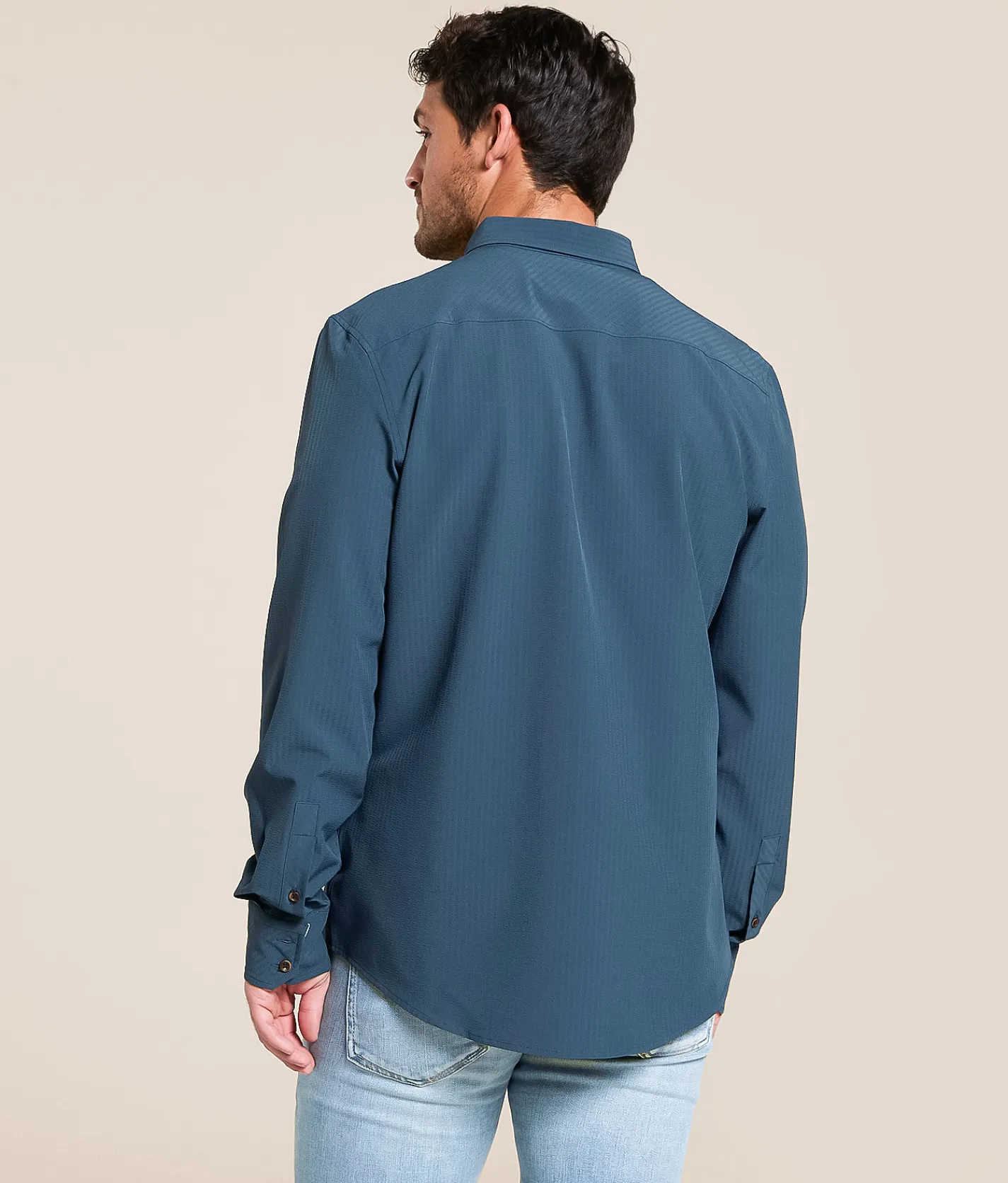 Tops | J.B. Holt Tonal Striped Athletic Performance Stretch Shirt White
