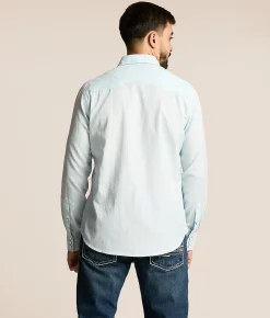 Tops | Gentry County Tonal Striped Athletic Shirt Baby Blue