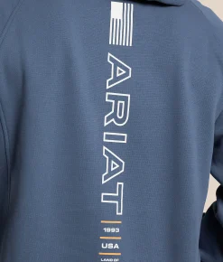 Tops | Ariat Topatriot Hooded Sweatshirt Blue Dusk