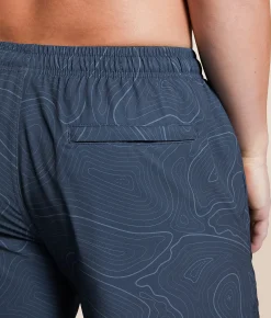 Cove Topo Camo Stretch Swim Trunks Blue Online