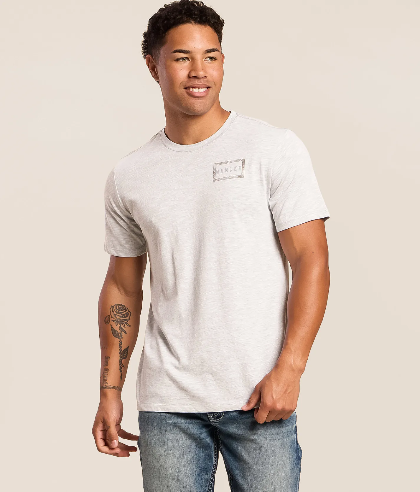 Tops|Graphic T-Shirts | Hurley Topo T-Shirt Wolf Grey Camden