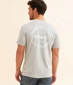 Graphic T-Shirts | Hurley Top Stop Pigment T-Shirt Glacier Grey