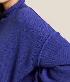 Tops | Free People Torres Oversized Sweater Skipper Blue