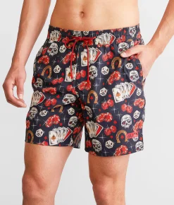 Sullen Tough Luck Stretch Swim Trunks Black Sale