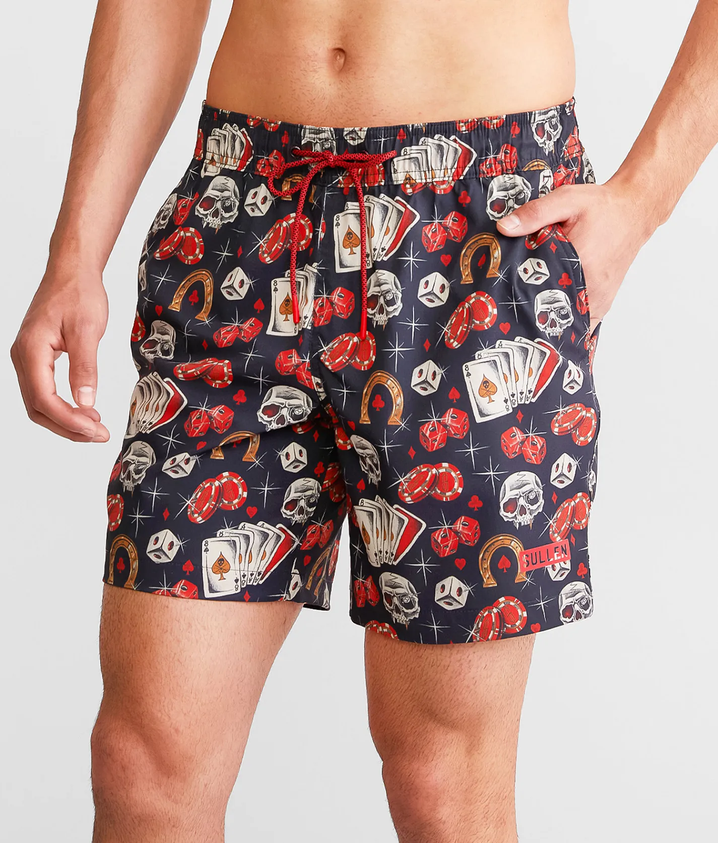 Sullen Tough Luck Stretch Swim Trunks Black Sale