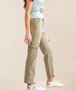 HIDDEN Tracey Cargo Straight Stretch Jean Cedar Sale