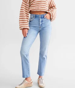 HIDDEN Tracey Cropped Straight Jean Medium Light Discount