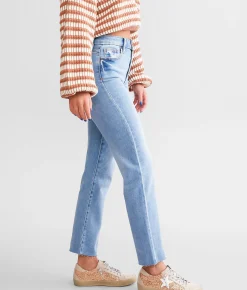 HIDDEN Tracey Cropped Straight Jean Medium Light Discount