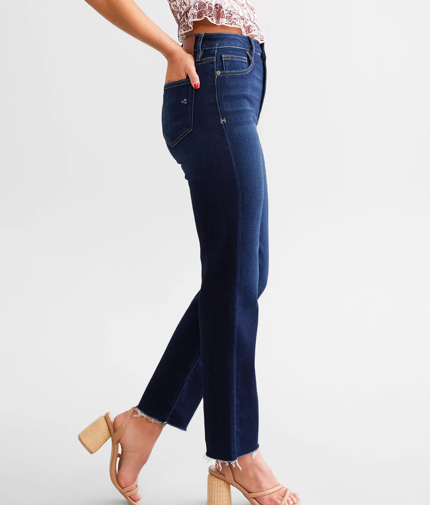 Jeans|Bottoms | HIDDEN Tracey Cropped Straight Stretch Jean Dark Wash
