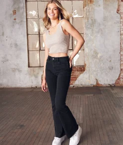 Jeans|Bottoms | HIDDEN Tracey Cropped Straight Stretch Jean Black