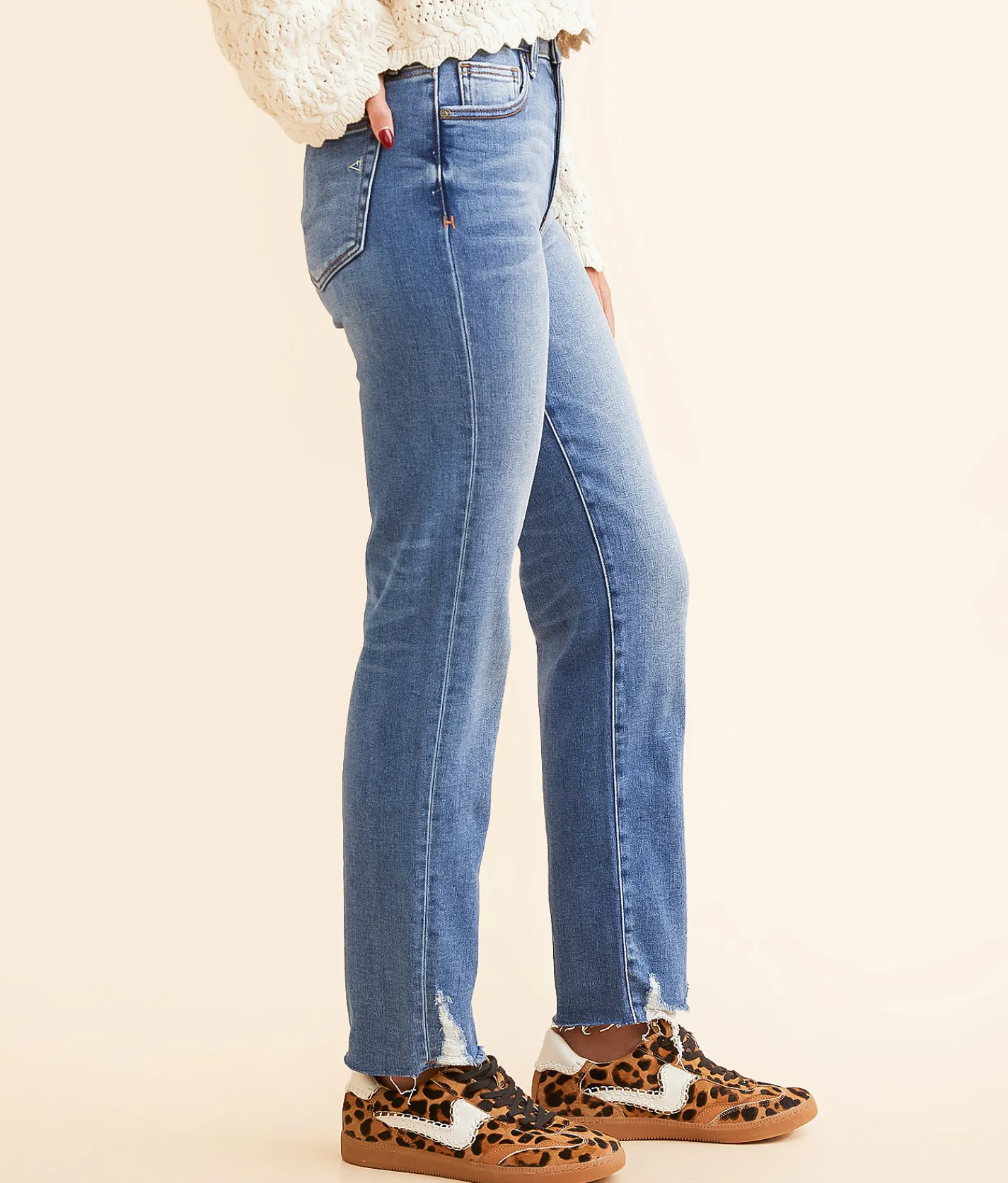 HIDDEN Tracey Cropped Straight Stretch Jean Medium Online