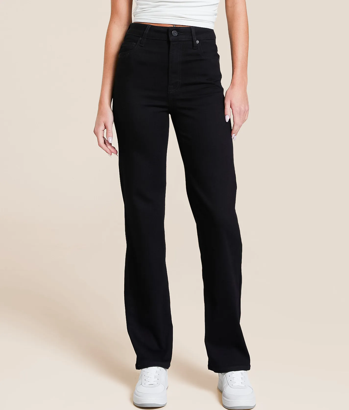 Bottoms | HIDDEN Tracey Straight Stretch Jean Black