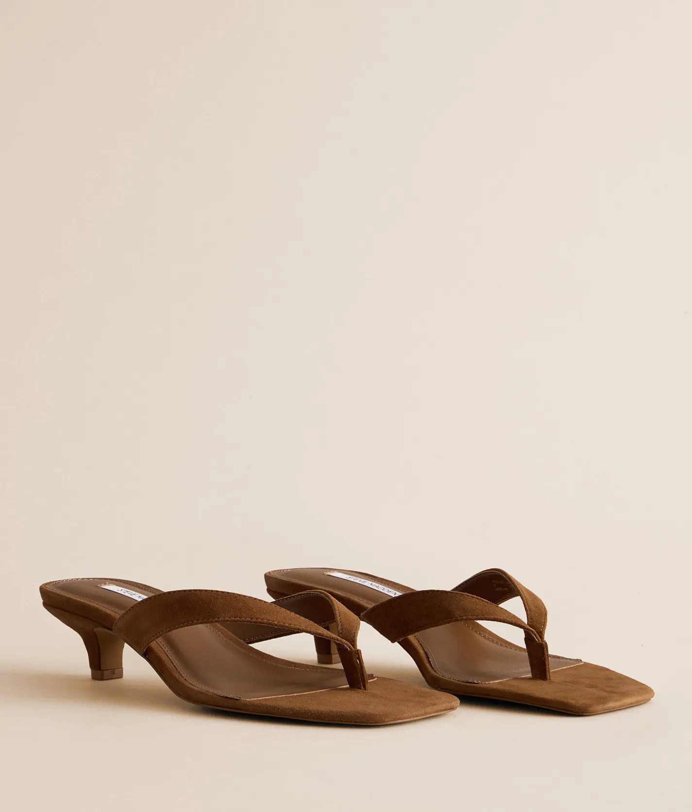 Shoes | Steve Madden Tracie Leather Heeled Sandal Chestnut Suede