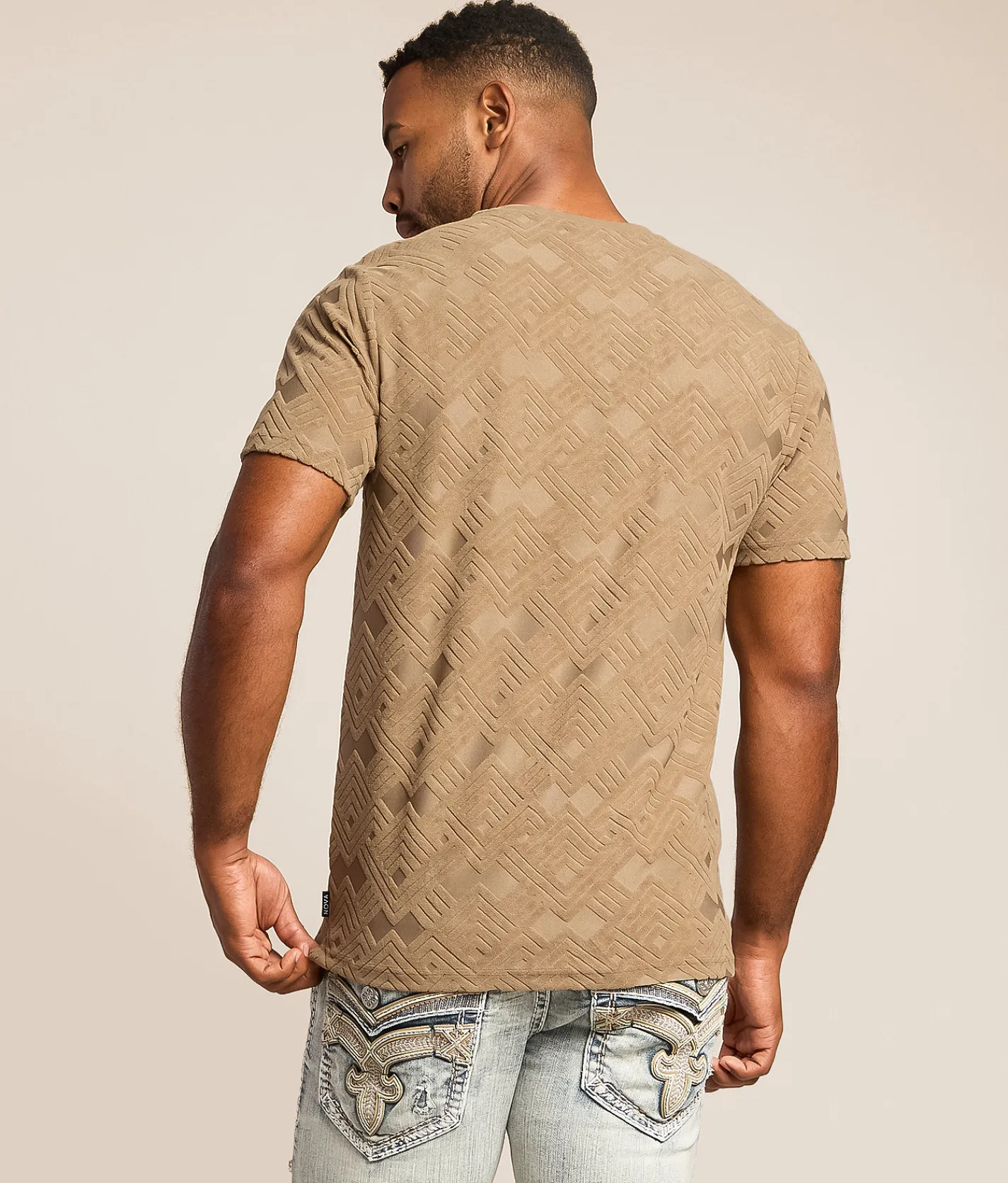 Nova Industries Traditional T-Shirt Greige Discount