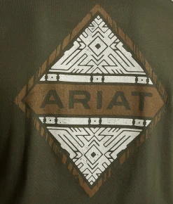 Tops|Graphic T-Shirts | Ariat Trad Wood Stamp T-Shirt Forest Night