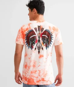 Affliction Trailhawk Chief T-Shirt White Optic Mango Crys Wh