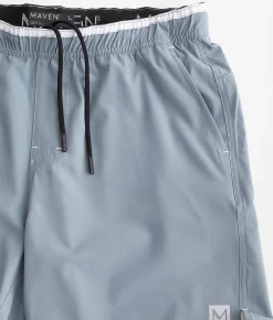 Bottoms|Activewear | Maven Co-op Train Workout Stretch Short Stone Blue