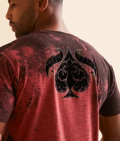 Affliction Treacherous T-Shirt Red Ochre Discount