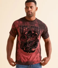 Affliction Treacherous T-Shirt Red Ochre Discount