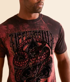 Affliction Treacherous T-Shirt Red Ochre Discount