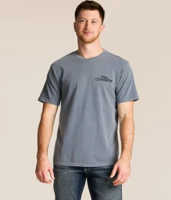 Tail Chasers Club Tree Ducks T-Shirt Denim Pigment Dye Outlet