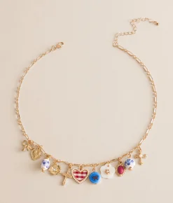 BKE Trendy Charm Necklace Gold Discount