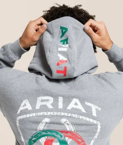 Ariat Tres Herradura Hooded Sweatshirt Grey Heather Hot