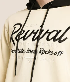 Tops | Rock Revival Trevor Hooded Sweatshirt Cream