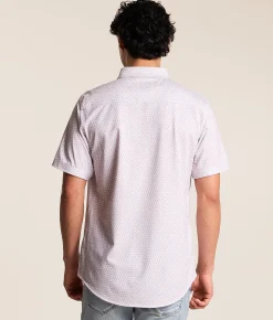 Tops | J.B. Holt Triangle Athletic Performance Knit Shirt White Mauve