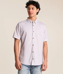 Tops | J.B. Holt Triangle Athletic Performance Knit Shirt White Mauve