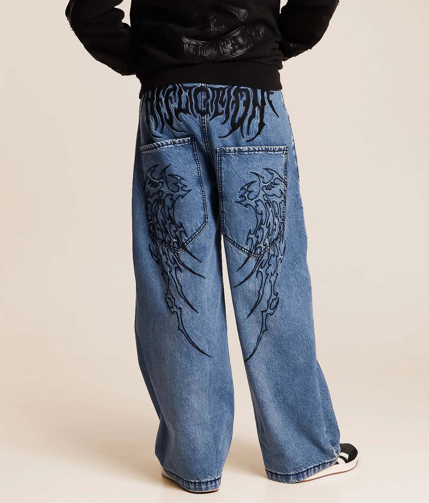 Bottoms|Jeans | Affliction Tribal & Wings Extra Wide Leg Jean Stonewash