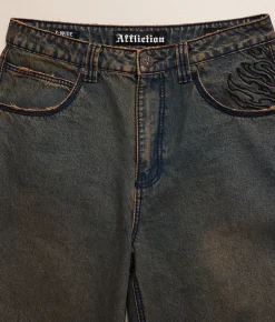 Bottoms|Jeans | Affliction Tribal & Wings Extra Wide Leg Jean Grey Tint