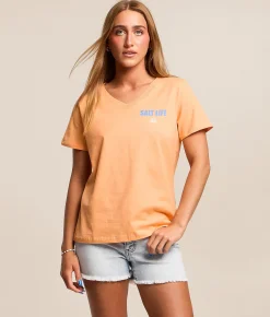 Salt Life Tribal Salt Badge T-Shirt Peach Tree Discount