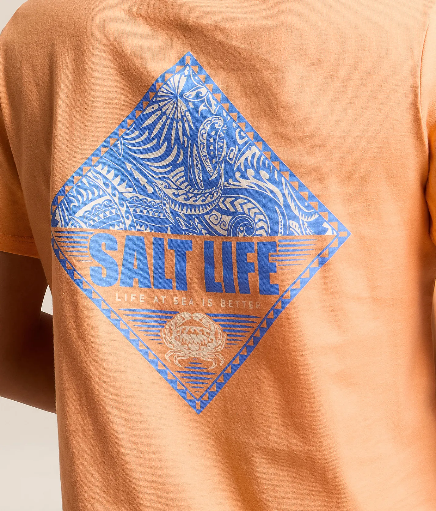 Salt Life Tribal Salt Badge T-Shirt Peach Tree Discount