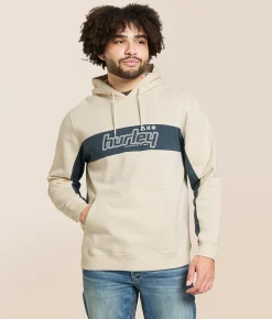 Tops | Hurley Tri Blocker Hooded Sweatshirt Bone