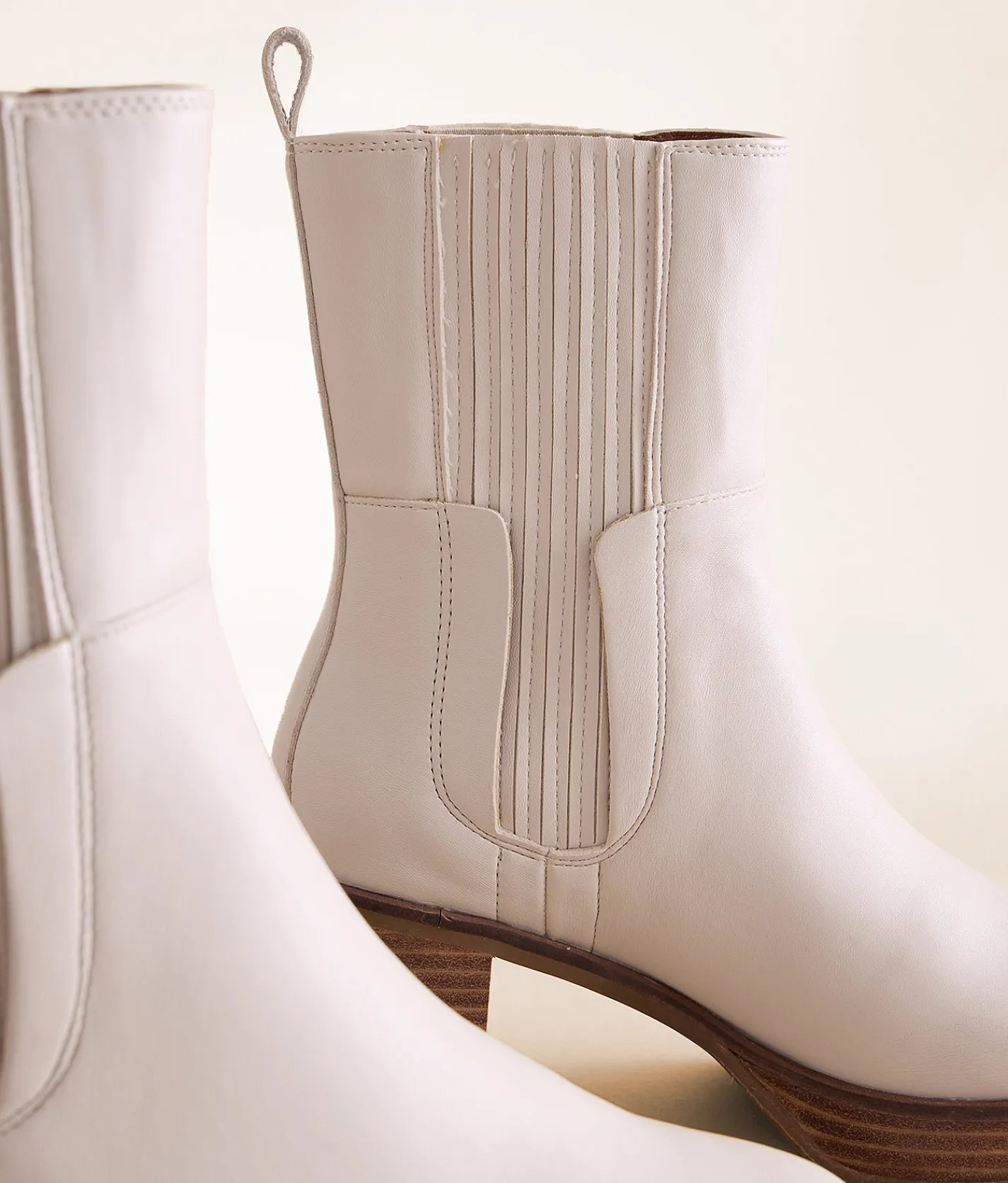 Beast Fashion Tricia Ankle Boot Ivory Clearance