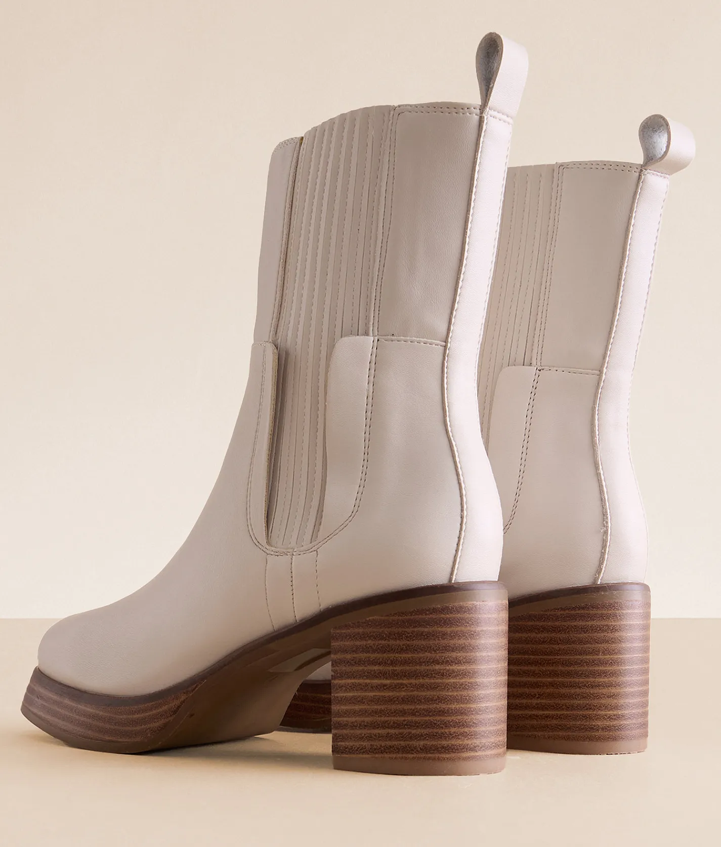 Beast Fashion Tricia Ankle Boot Ivory Clearance