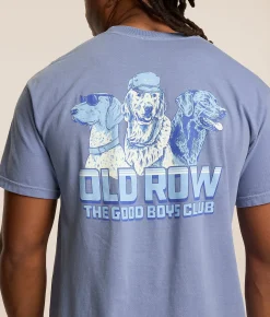 Old Row Trio T-Shirt Washed Denim Discount