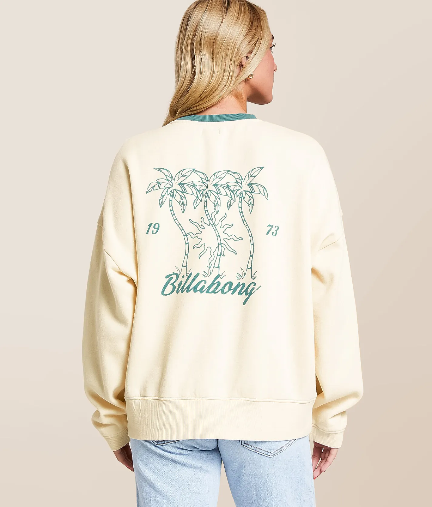 Billabong Triple Palms Pullover Whitecap Hot
