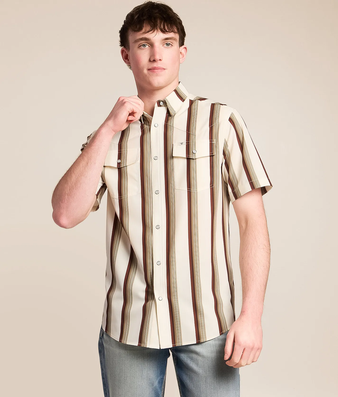 Ferrell Tristan Performance Stretch Shirt Cream Sale