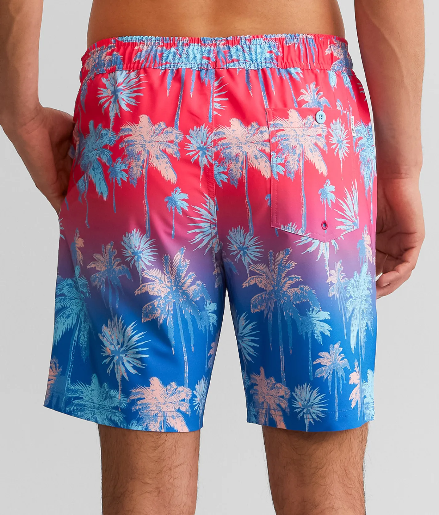 Departwest Tropical Print Stretch Swim Trunks Multi Sale