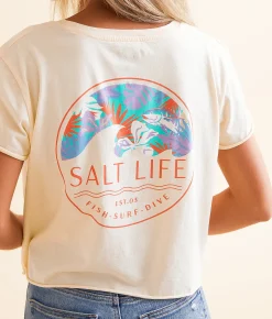 Salt Life Tropical Repeat T-Shirt Natural Clearance