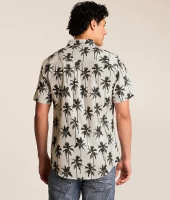 Tops | Departwest Tropical Standard Performance Stretch Shirt Grey Black