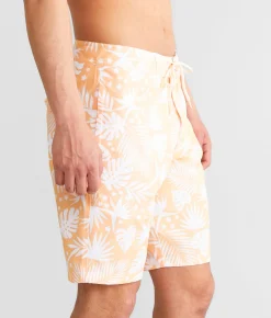 Bottoms|Swimwear | Departwest Tropical Stretch Boardshort Neon Orange