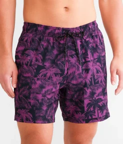 Departwest Tropical Swim Trunks Purple New