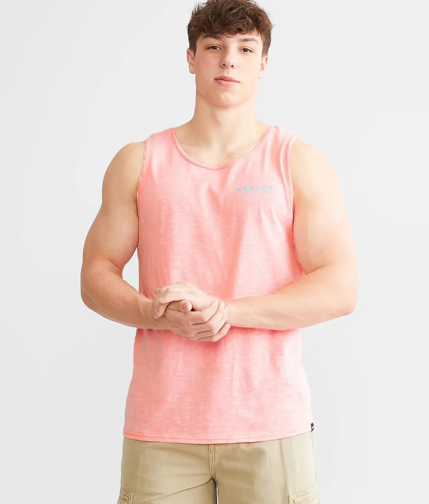 Activewear | Hurley Tropical Tank Top White Lava Glow