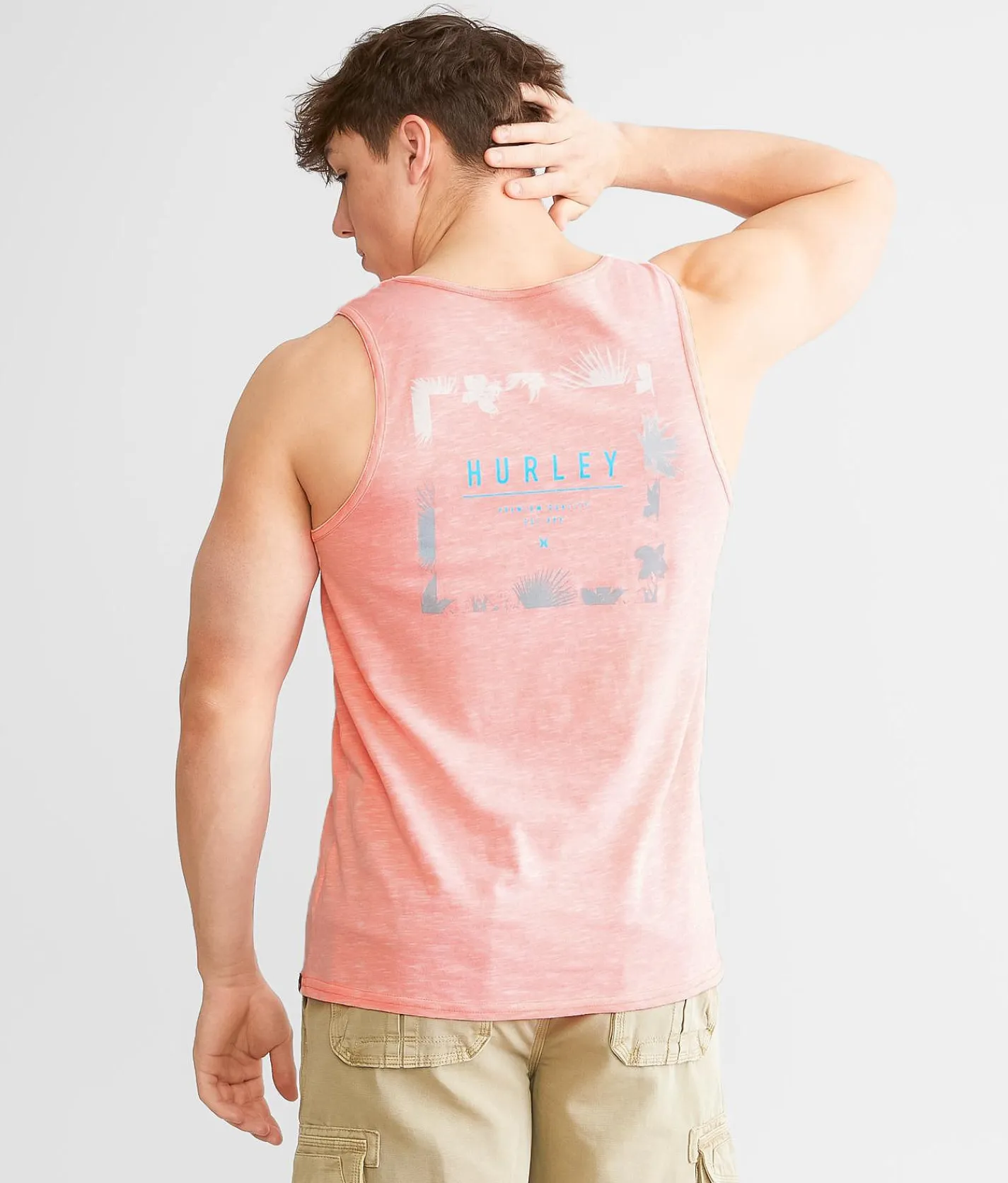Activewear | Hurley Tropical Tank Top White Lava Glow