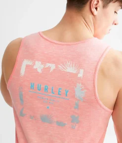 Activewear | Hurley Tropical Tank Top White Lava Glow