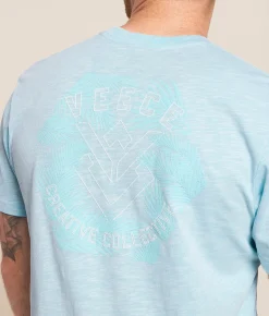 Tops|Graphic T-Shirts | Veece Tropic Breeze T-Shirt Sky Blue