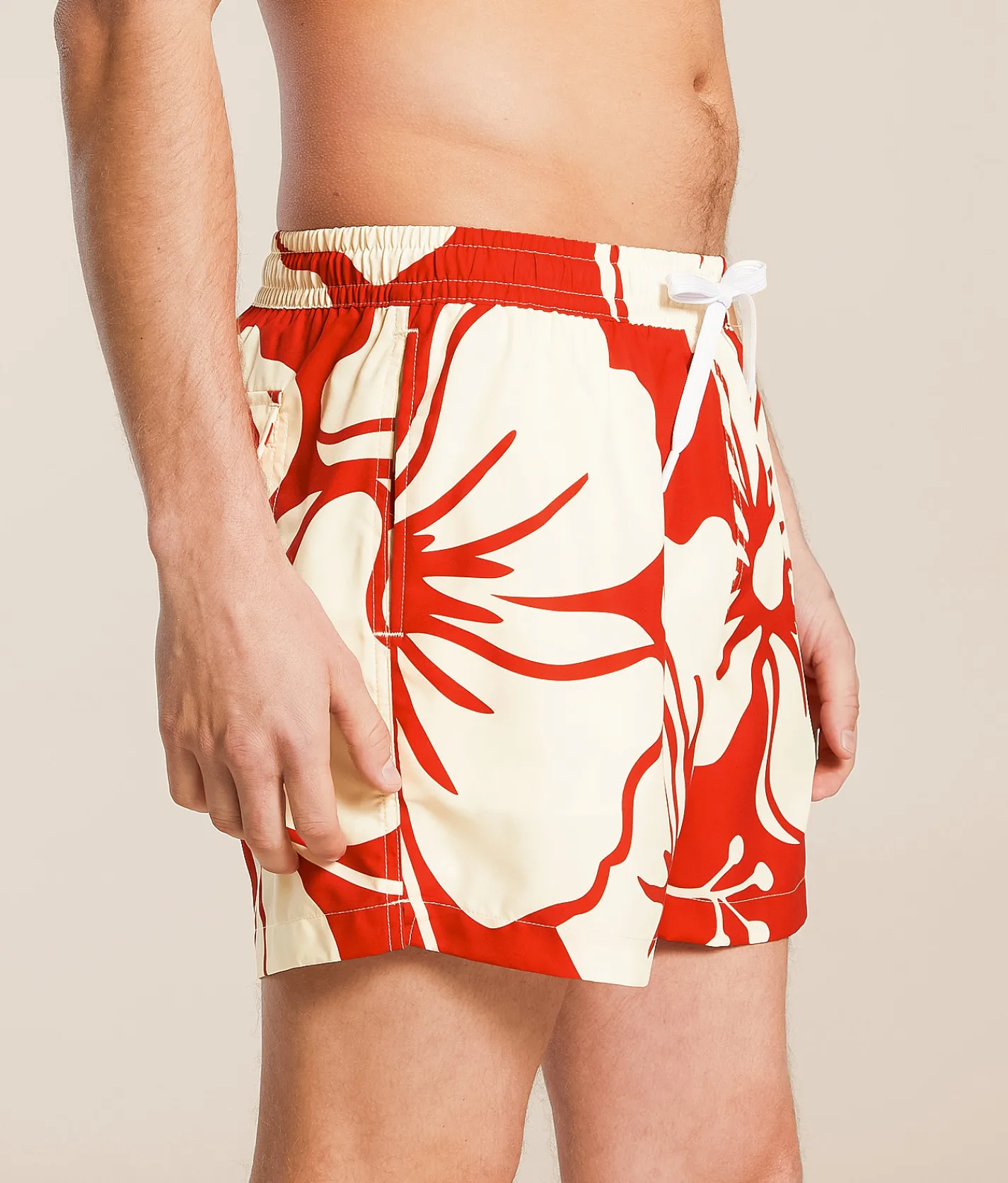 Duvin Trouble In Paradise Volley Swim Trunks Red Sale